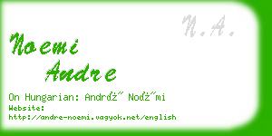 noemi andre business card